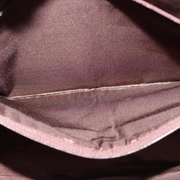 BURBERRY Hand Bag Leather 2way Brown Silver Auth bs25791 - Picture 12 of 16